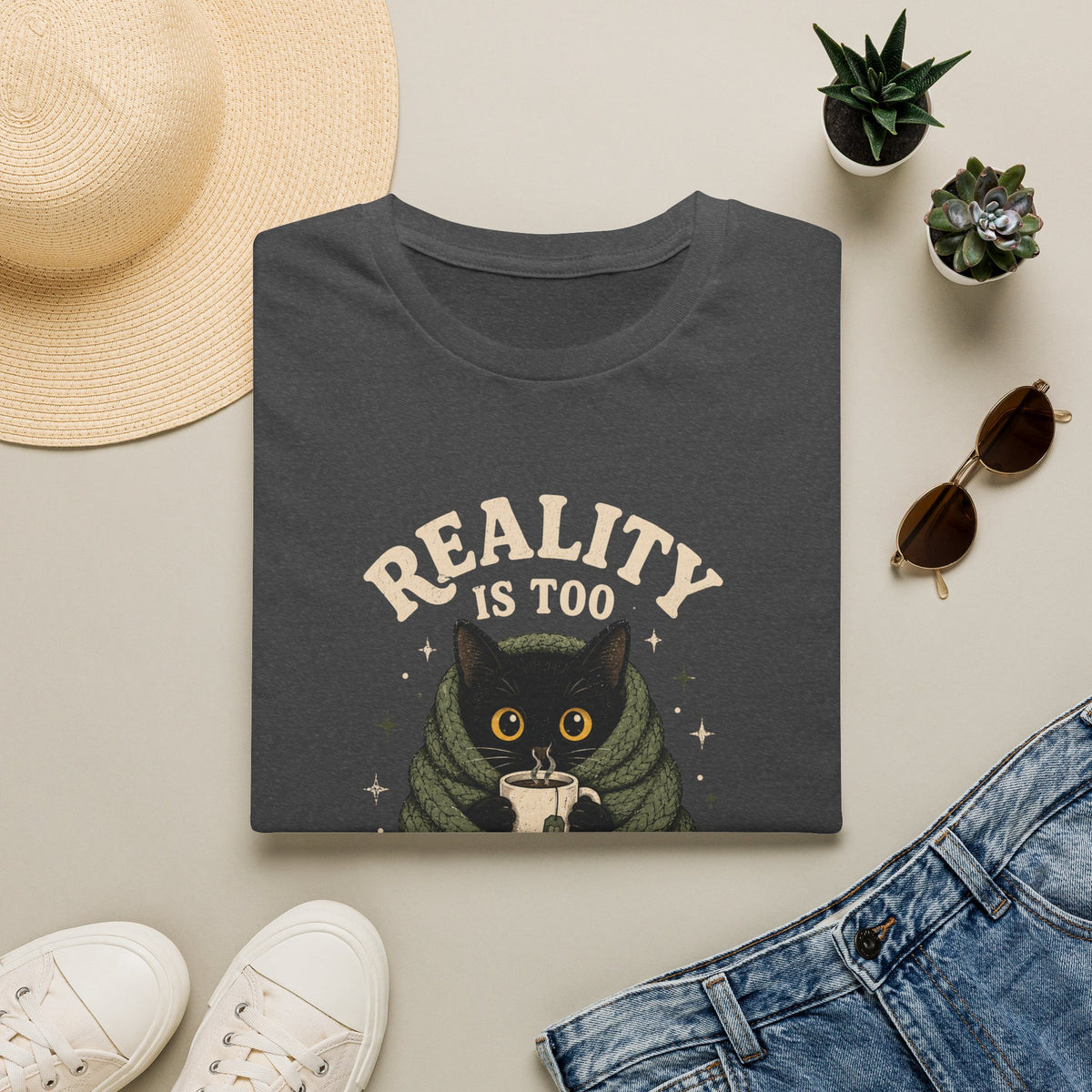Nonfictiony Outside Cat T-Shirt