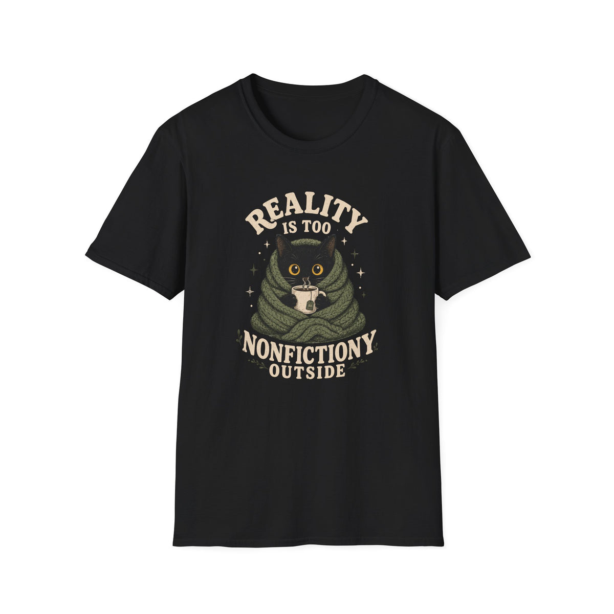 Nonfictiony Outside Cat T-Shirt