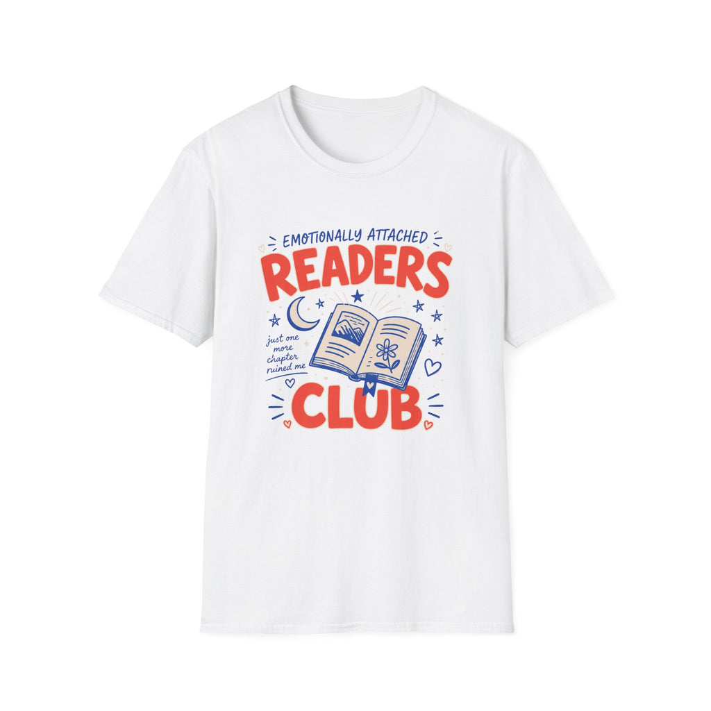 Emotionally Attached Readers Club blue red T-Shirt