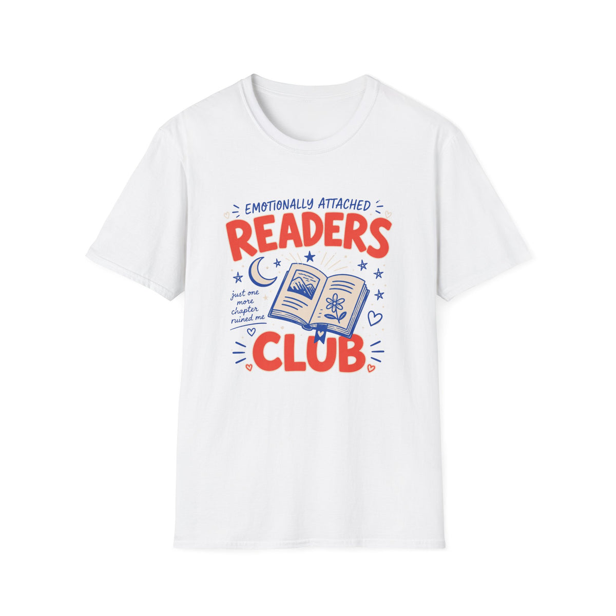 Emotionally Attached Readers Club blue red T-Shirt