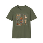 Book Stamp Goose Design T-Shirt