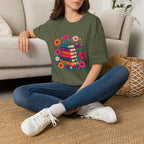 Boho Floral Book Stack T-Shirt