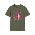 Boho Floral Book Stack T-Shirt