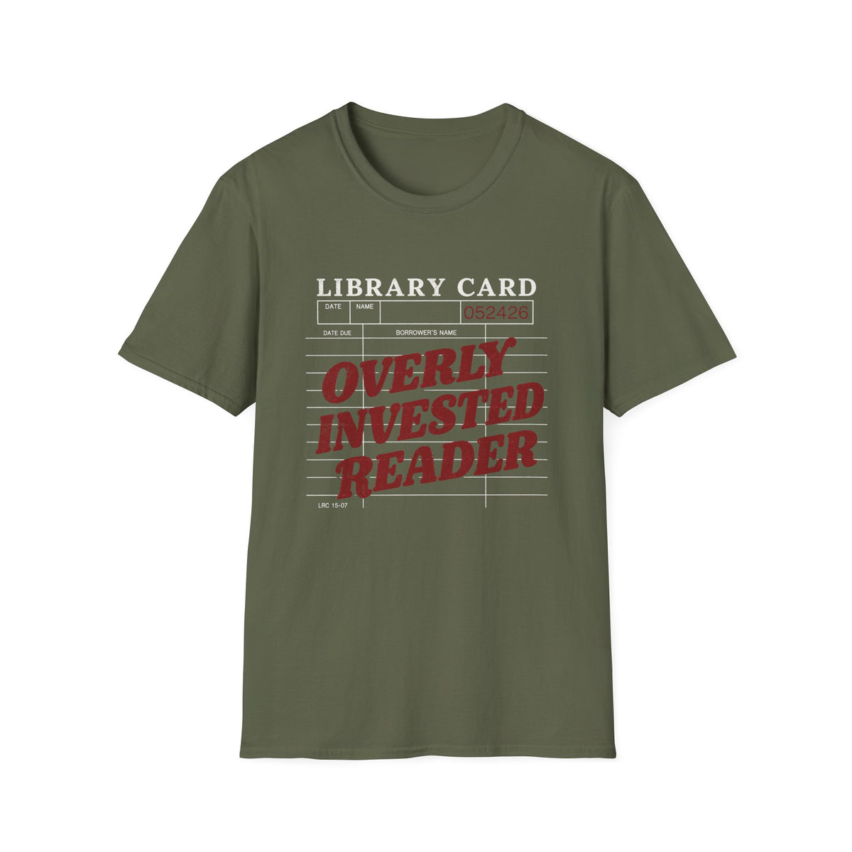 Overly Invested Reader Library Card T-Shirt