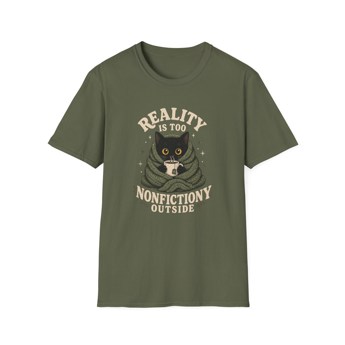 Nonfictiony Outside Cat T-Shirt