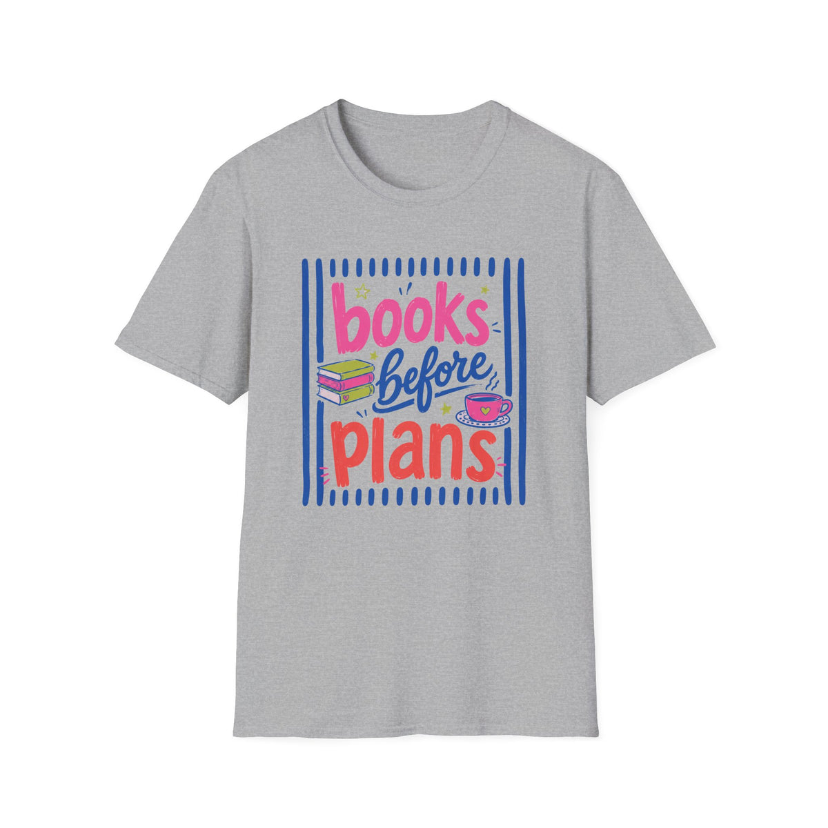 Books Before Plans Stripes T-Shirt