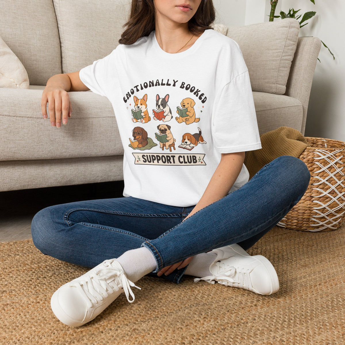 Emotionally Booked Support Club Dogs T-Shirt