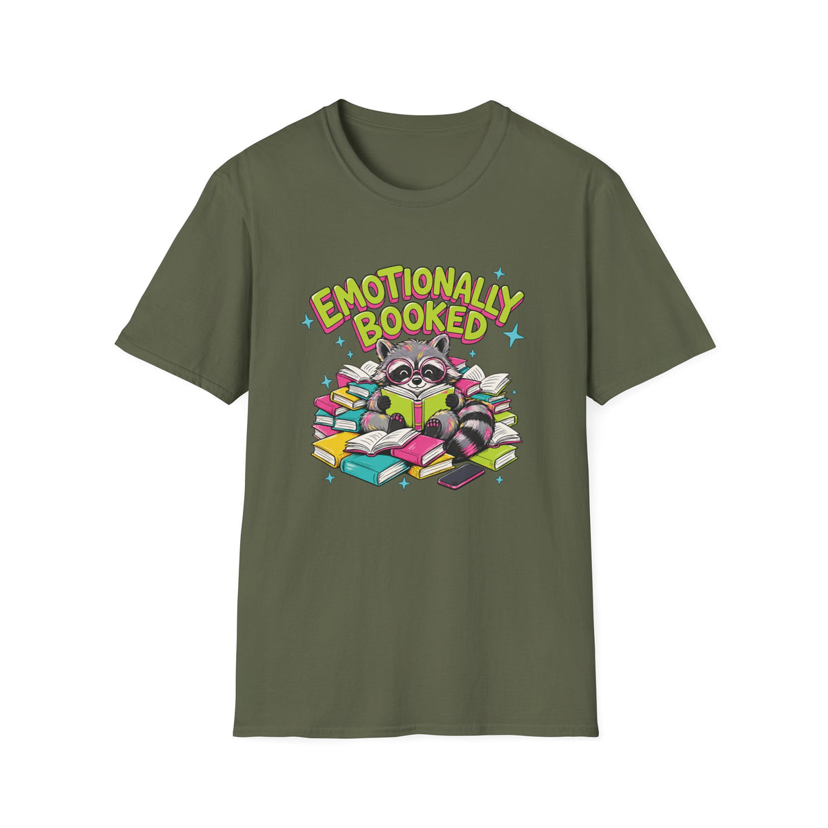 Emotionally Booked Raccoon T-Shirt