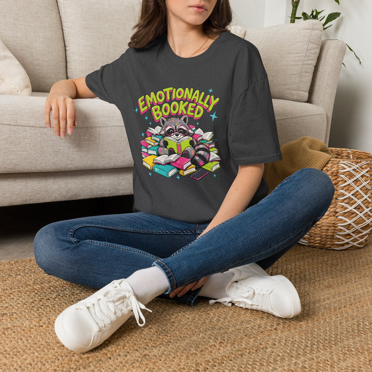 Emotionally Booked Raccoon T-Shirt