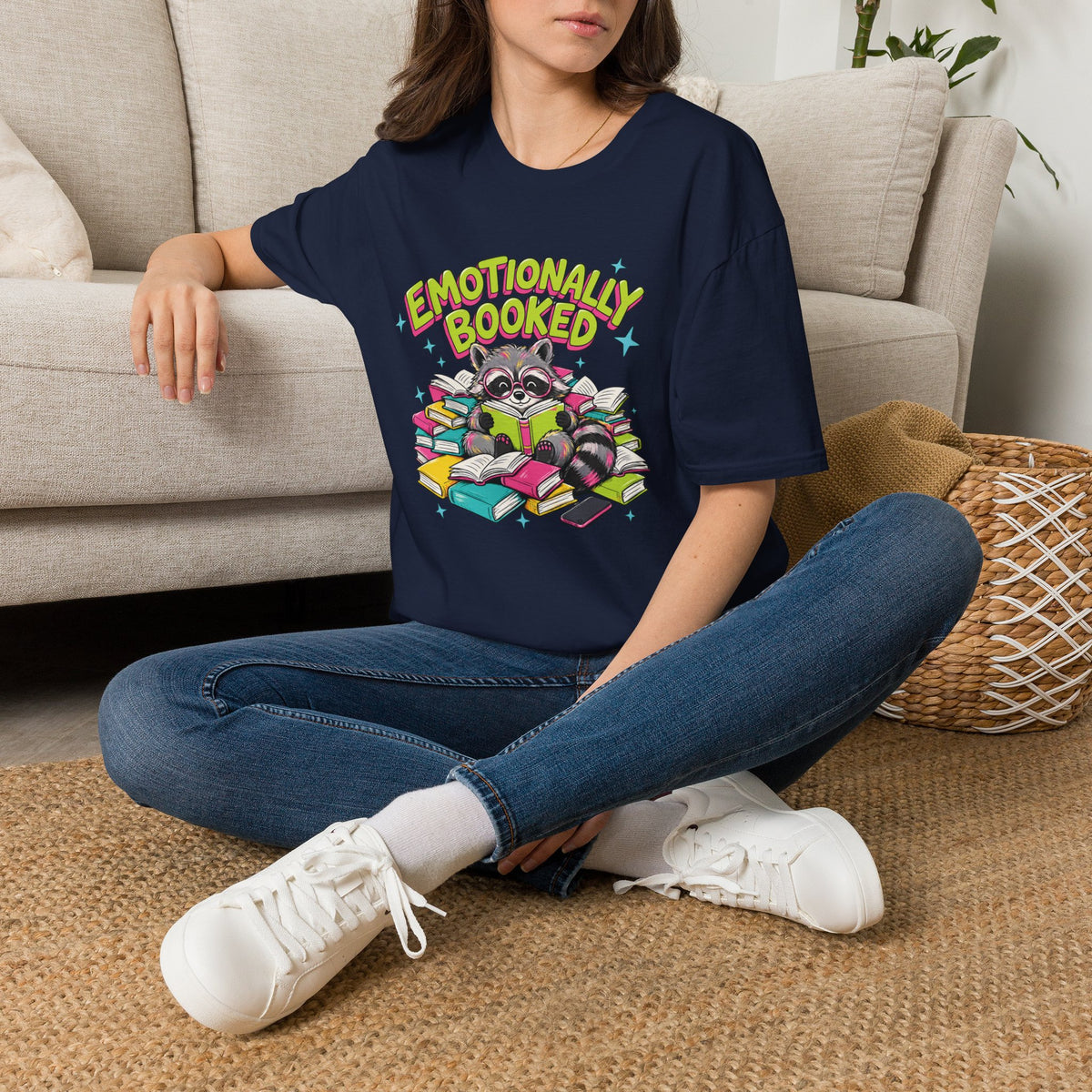 Emotionally Booked Raccoon T-Shirt