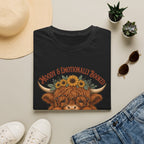 Emotionally Booked and Moody Highland Cow T-Shirt