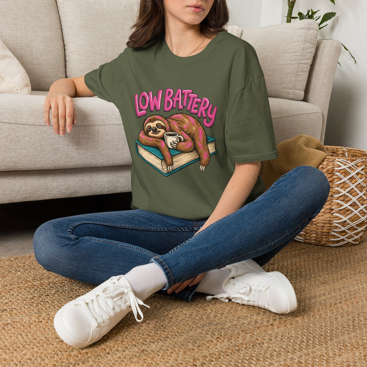 Low Battery Sloth T-Shirt
