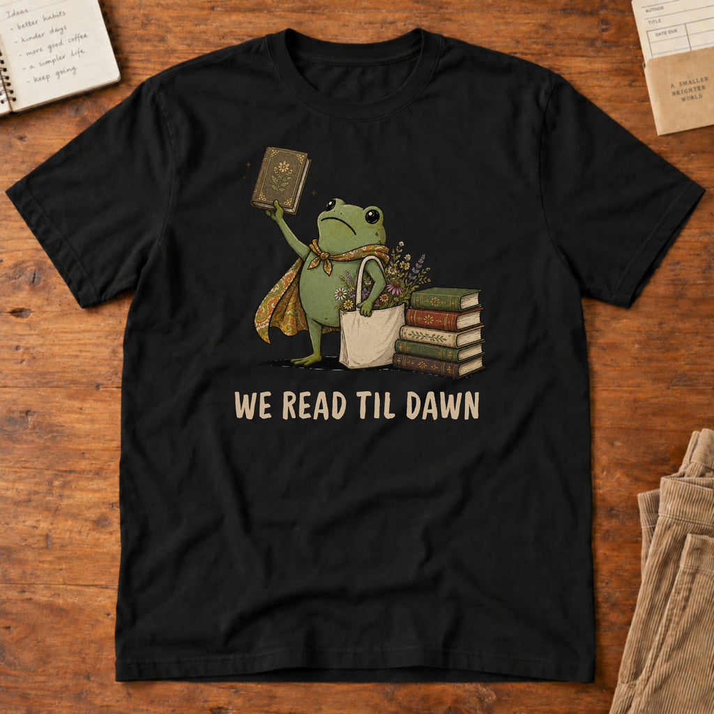 We Read Til Dawn Frog T-Shirt