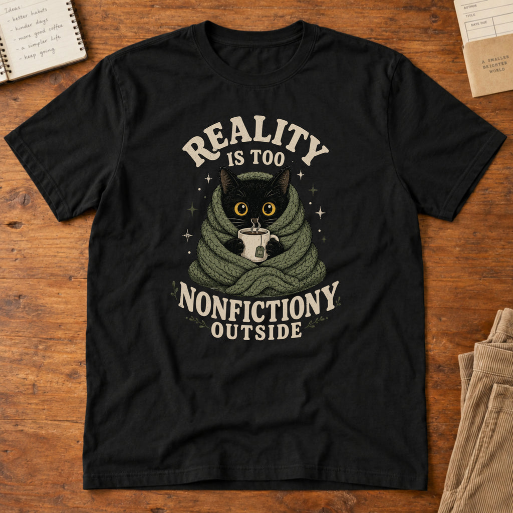 Nonfictiony Outside Cat T-Shirt