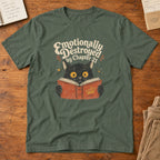 Cat Reading Book T-Shirt