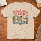 Social Battery Exhausted Staying Home To Read T-Shirt
