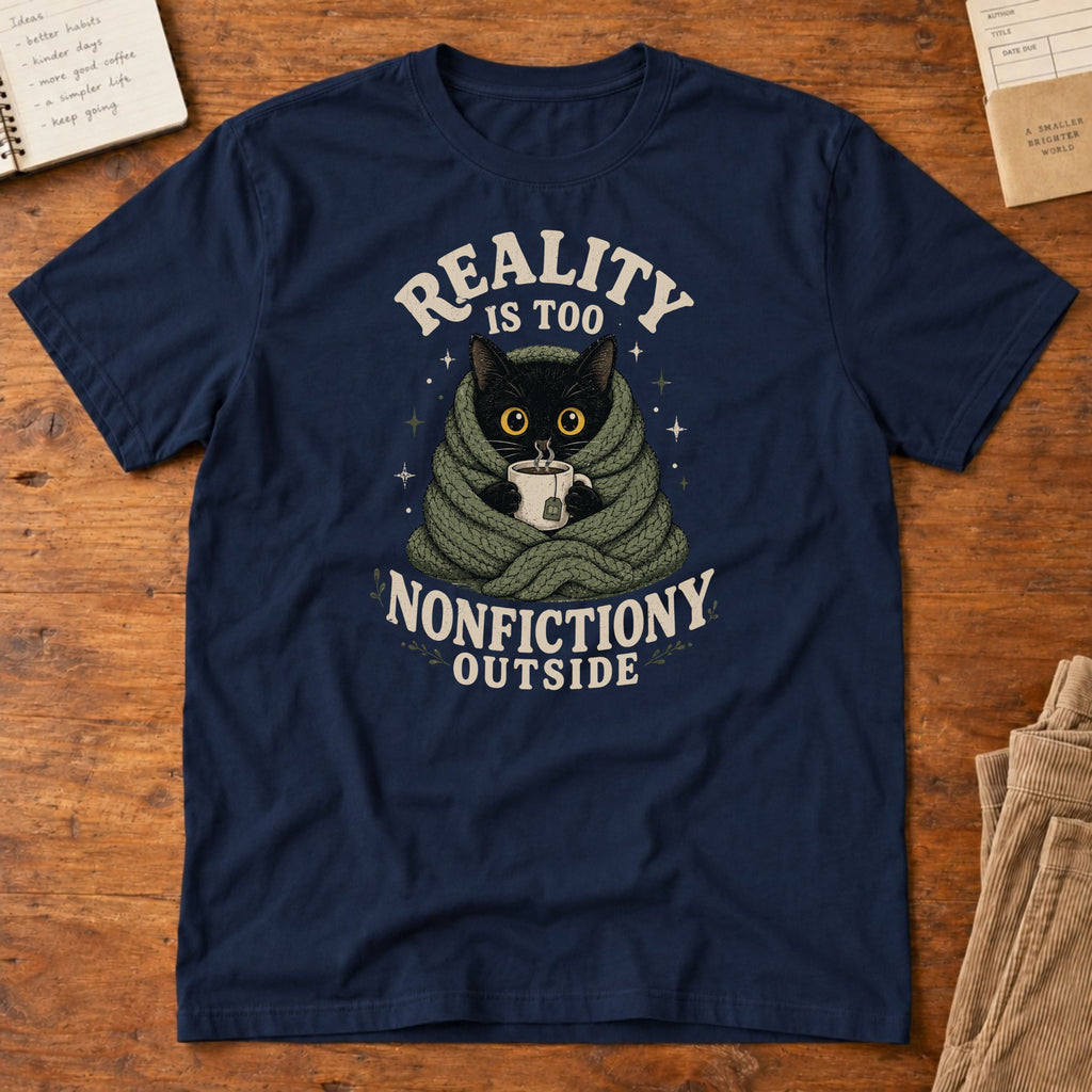 Nonfictiony Outside Cat T-Shirt