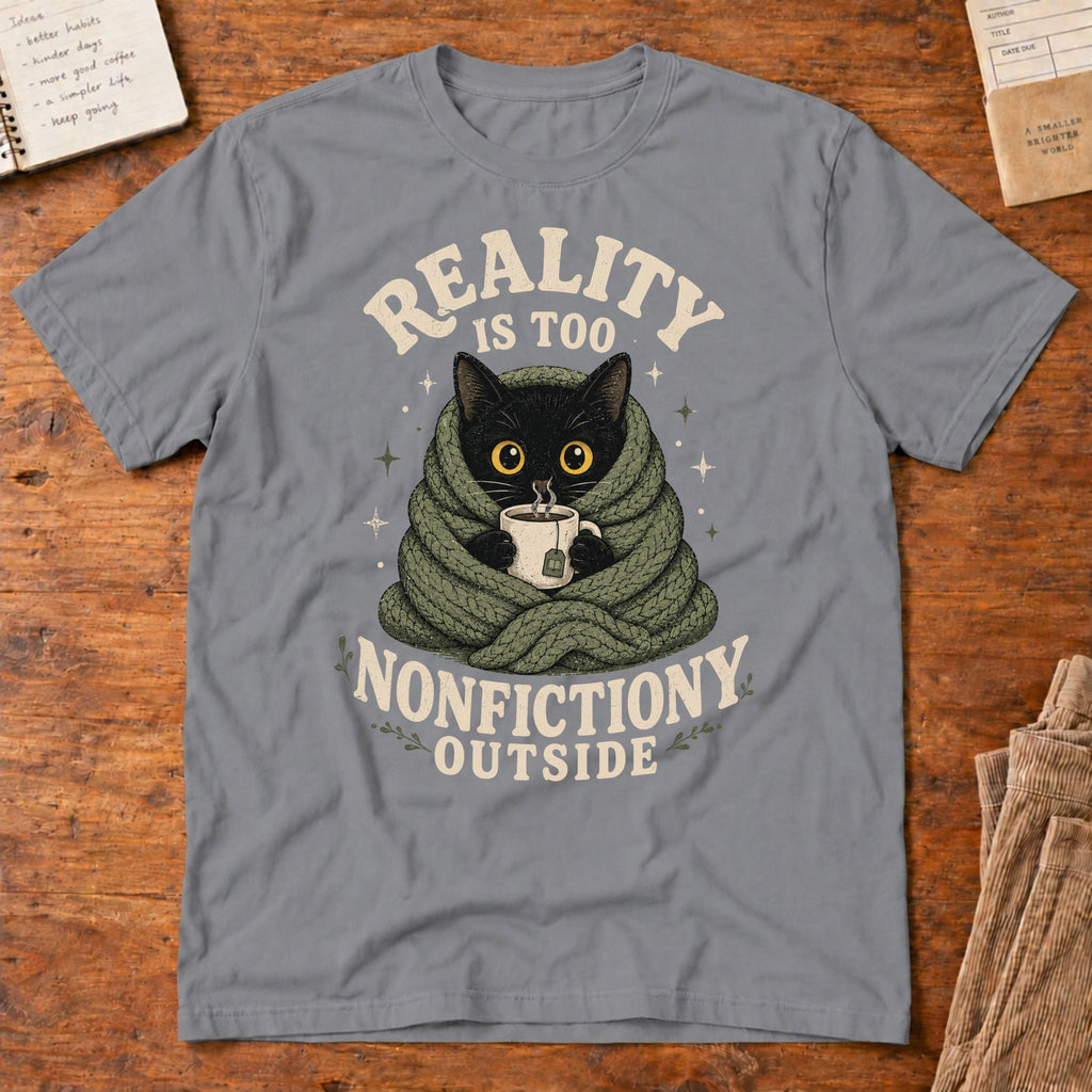 Nonfictiony Outside Cat T-Shirt