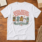 Social Battery Exhausted Staying Home To Read T-Shirt