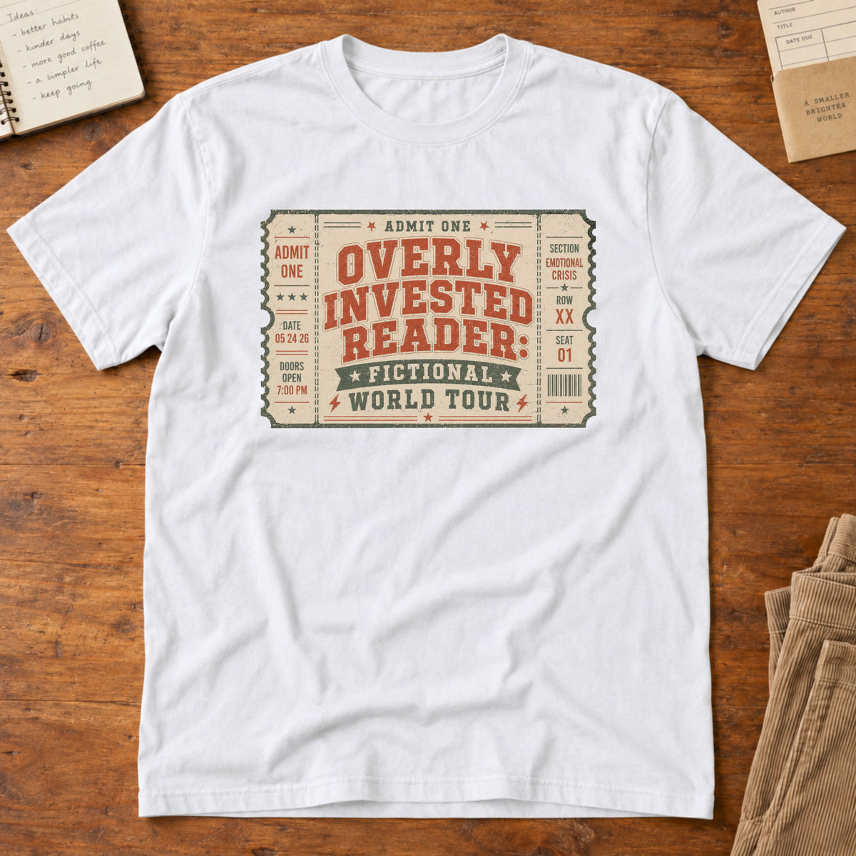 World Ticket Design T-Shirt